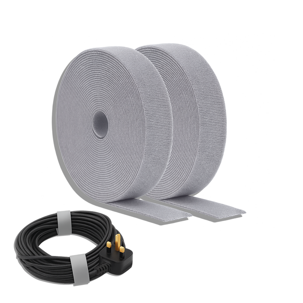 Hook & Loop Cable Management Strips, Reusable Self Adhesive Tape, 6m