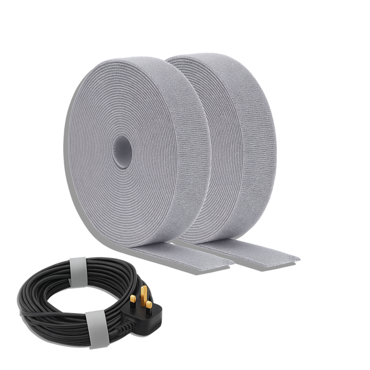 Hook & Loop Cable Management Strips, Reusable Self Adhesive Tape, 6m