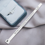 Plastic Ring Sizer Tool, Reusable Finger Measuring Tape, UK Sizes B½ - Z+9