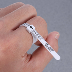 Plastic Ring Sizer Tool, Reusable Finger Measuring Tape, UK Sizes B½ - Z+9