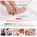 Glass Foot & Nail Care Set, Nano Foot File & Glass Nail Files, Set of 3