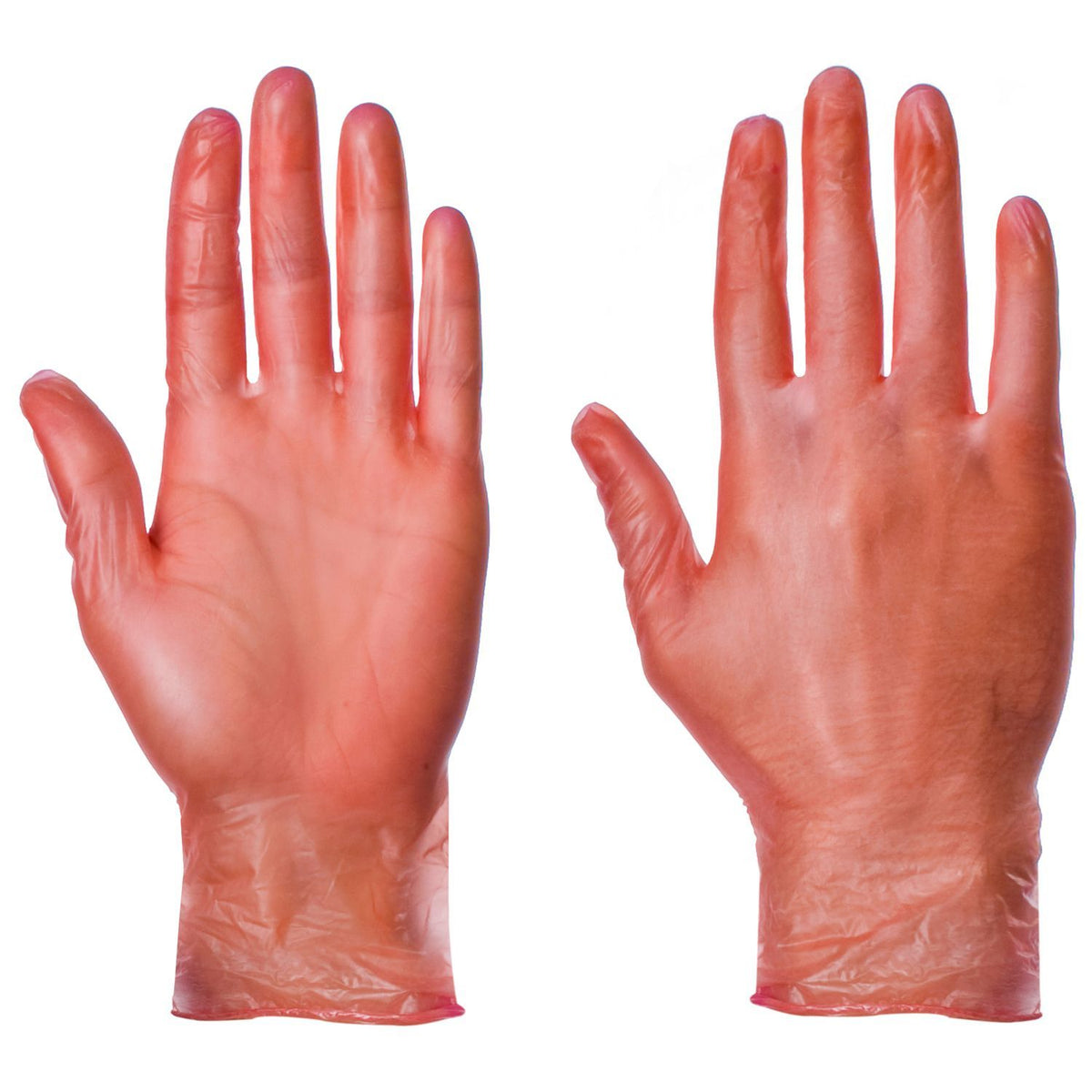 Powder Free Vinyl Disposable Gloves, Latex Free, Beaded Cuff