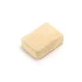 Beige chamois leather polishing pad, rectangular