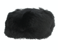 Women’s Sheepskin Cossack Style Hat, Double Face Crown, Black