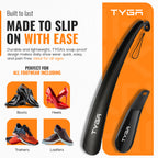 Plastic Shoe Horn Set, Snap Proof Flexible Design, 16cm & 43cm