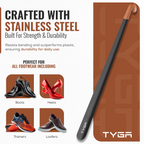 Extra Long Metal Shoe Horn with Leather Strap, 80cm
