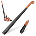 Metal Shoe Horn Set, Short & Extra Long, Comfort Grip, 17cm & 58cm