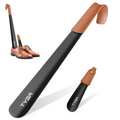 Metal Shoe Horn Set, Long Handled with Leather Strap, 17cm & 42cm