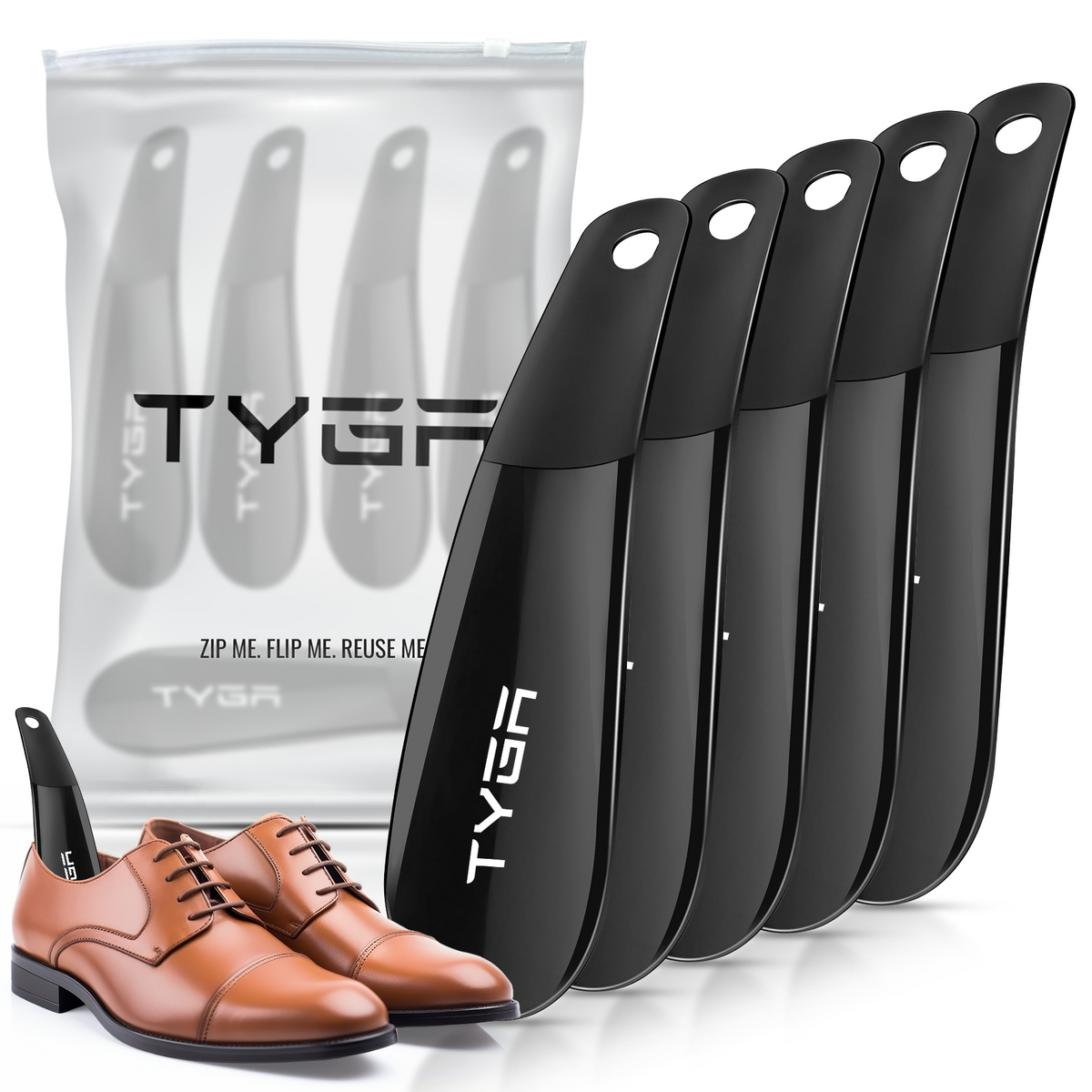 Travel Shoe Horn, Compact Design, 16cm