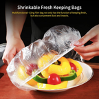 Disposable Elastic Food Covers, Secure Bowl Wraps, Pack of 100