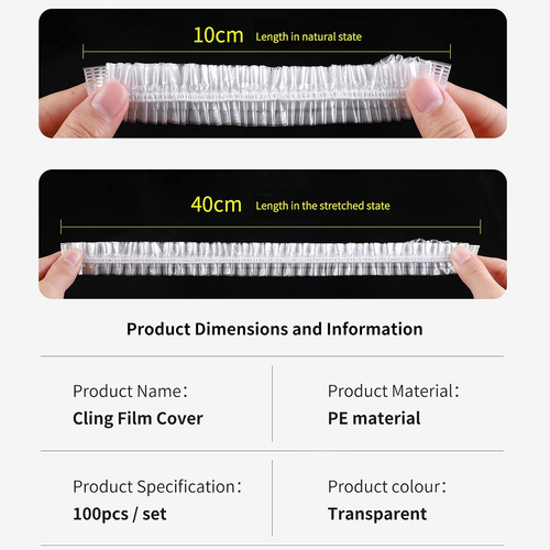 Clear elastic cover strip length 10cm (unstretched) to 40cm (stretched)