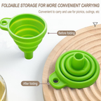 Collapsible Silicone Funnel with Lids, Easy Pour Design, Pack of 1