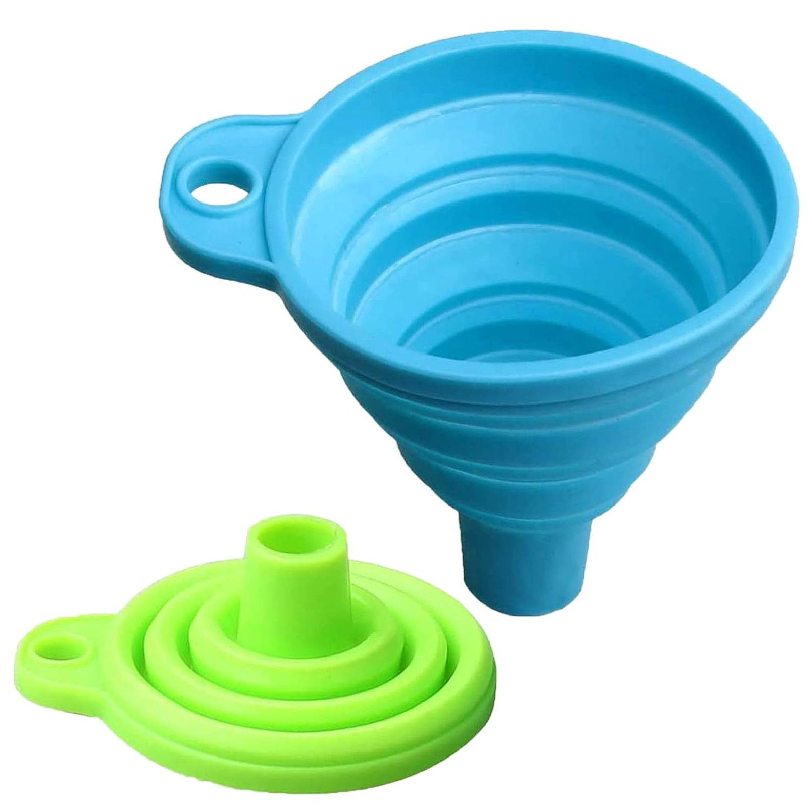 Collapsible Silicone Funnel with Lids, Easy Pour Design, Pack of 1