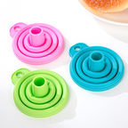 Collapsible Silicone Funnel with Lids, Easy Pour Design, Pack of 1