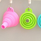 Collapsible Silicone Funnel with Lids, Easy Pour Design, Pack of 1