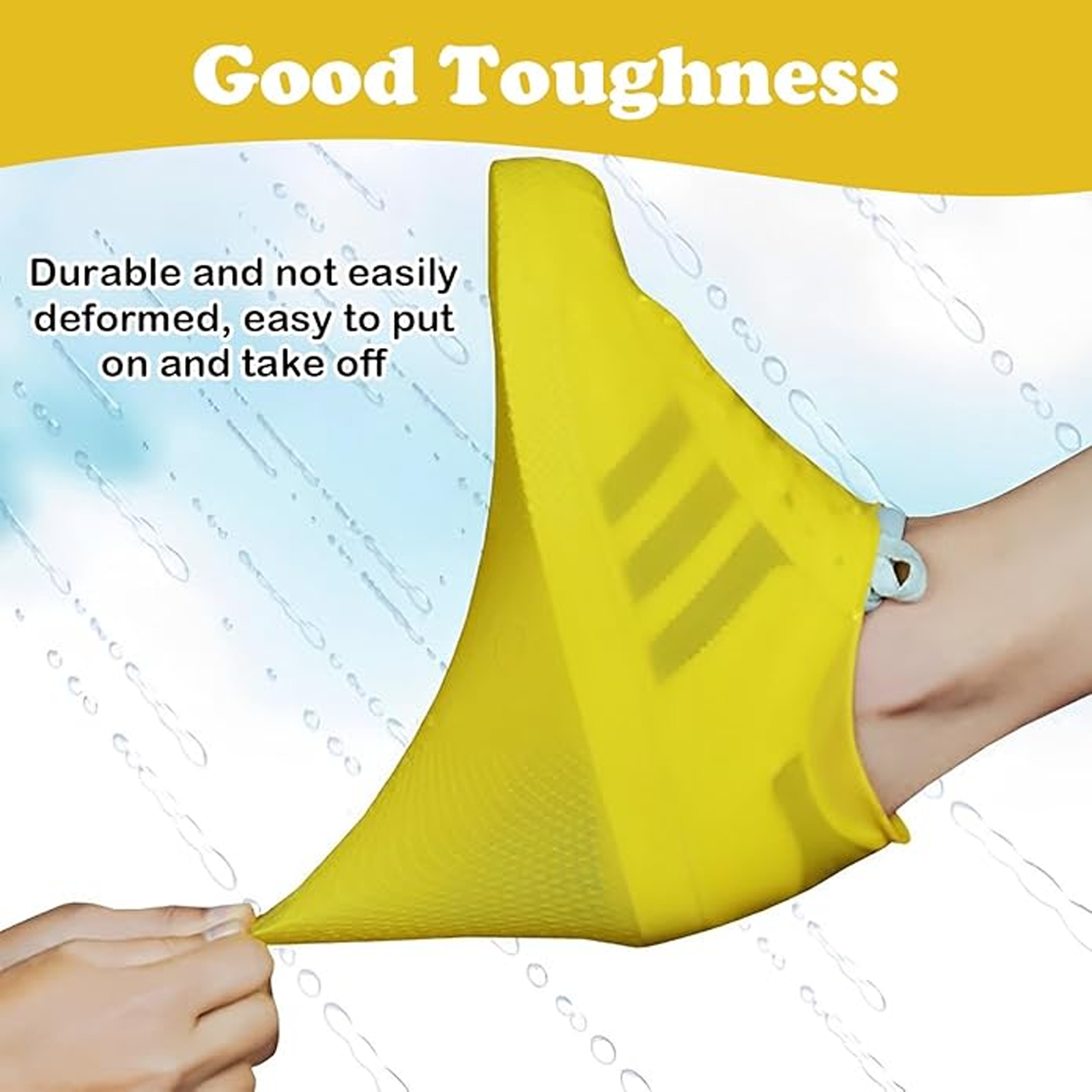 Reusable Silicone Shoe Covers, Waterproof Non Slip Design