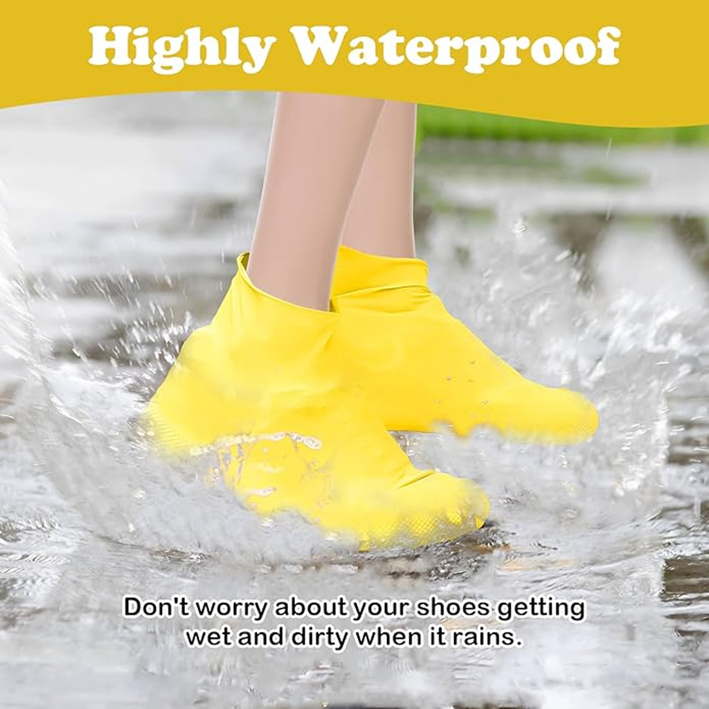 Reusable Silicone Shoe Covers, Waterproof Non Slip Design