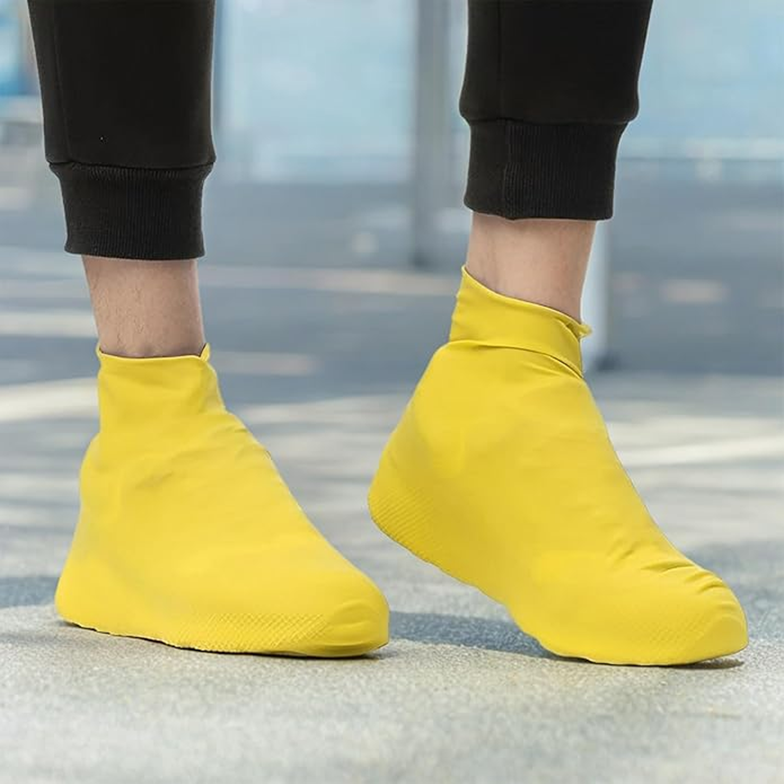 Reusable Silicone Shoe Covers, Waterproof Non Slip Design