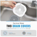 Durable Silicone Drain Cover, Anti Clogging Hair Catcher, 1 Pair