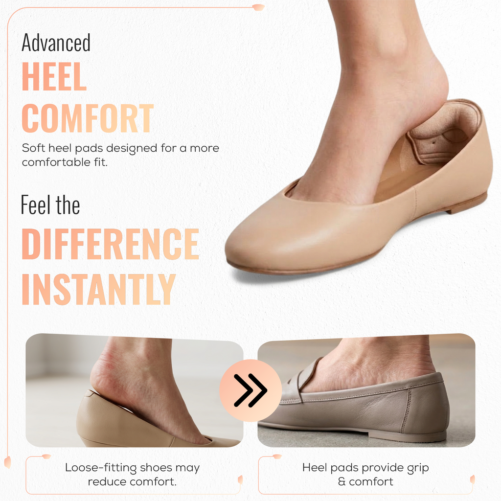 Self Adhesive Heel Cushion Pads, Heel Inserts, 1 Pair