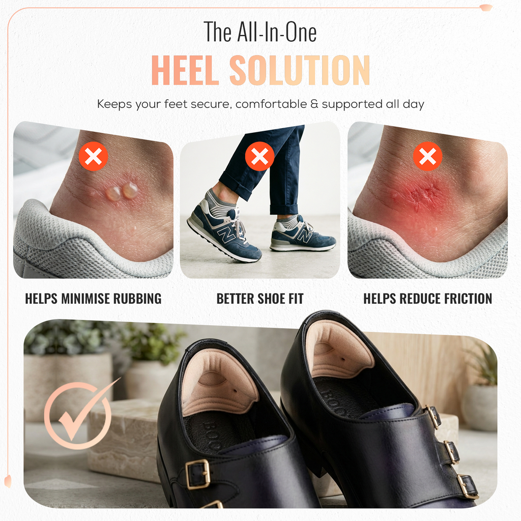 Self Adhesive Heel Cushion Pads, Heel Inserts, 1 Pair