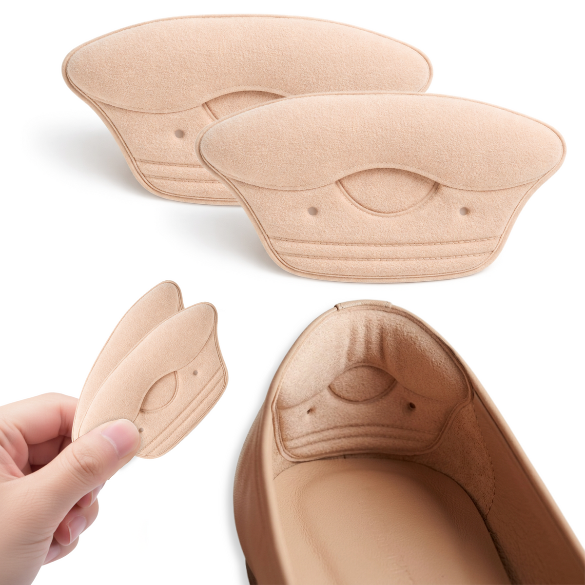 Self Adhesive Heel Cushion Pads, Heel Inserts, 1 Pair