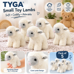 Small Plush Lamb Soft Toy, Pack of 5
