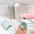 Portable Travel Wash Cup, Toothbrush & Makeup Brush Storage, Pack of 1
