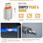 USB-A to USB-C Adapter, 5Gbps Data Transfer, Fast Charging