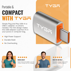 USB-A to USB-C Adapter, 5Gbps Data Transfer, Fast Charging