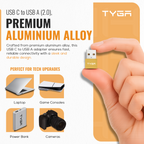 USB-C to USB-A Adapter, 2.0 Sync & Charge