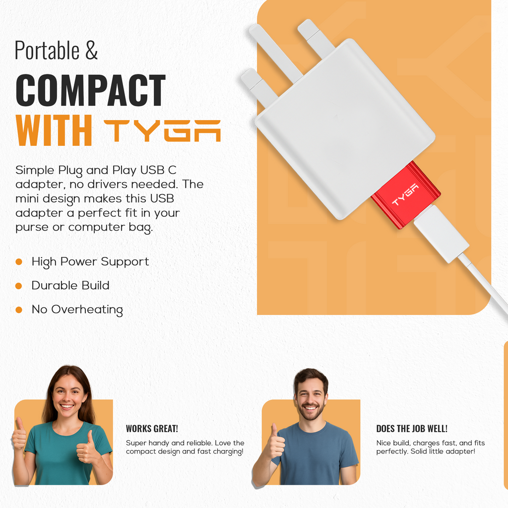 USB-C to USB-A Adapter, 2.0 Sync & Charge