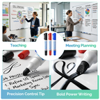 Double Sided Whiteboard Markers, Bullet & Chisel Tip, Pack of 10