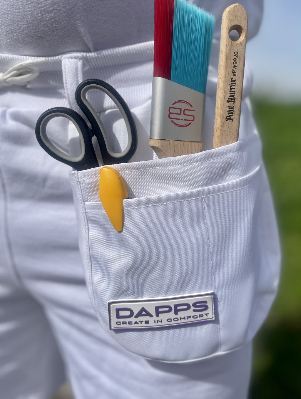 Dapps Work Shorts (White)