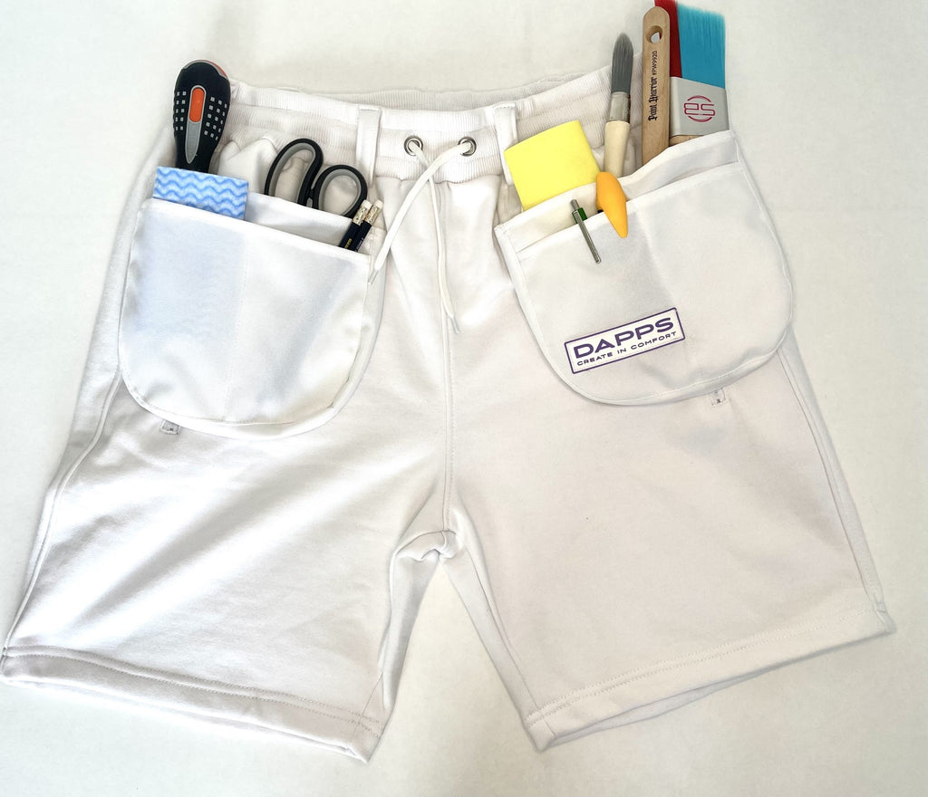 Dapps Work Shorts (White)