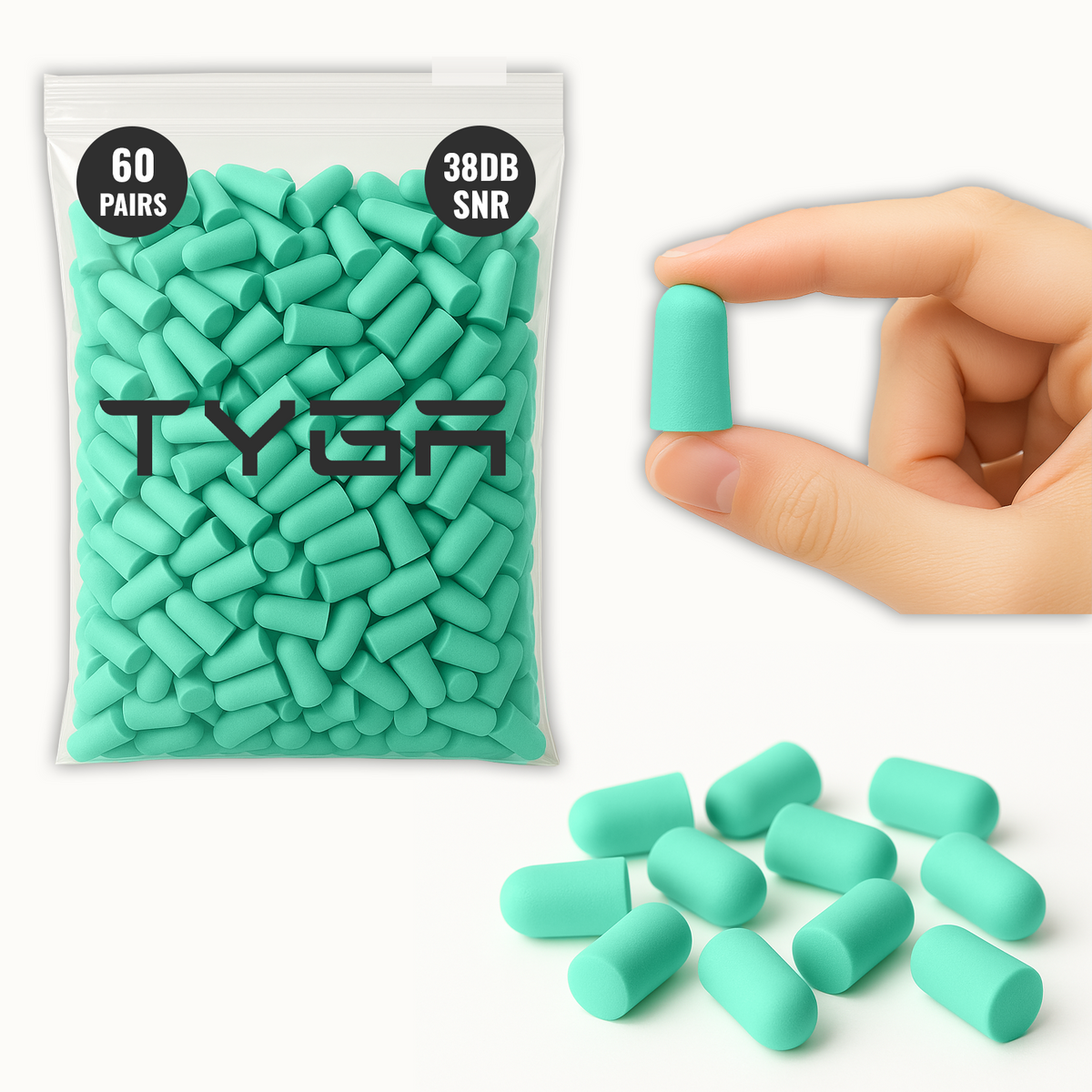 Foam Ear Plugs, 38dB Noise Reduction