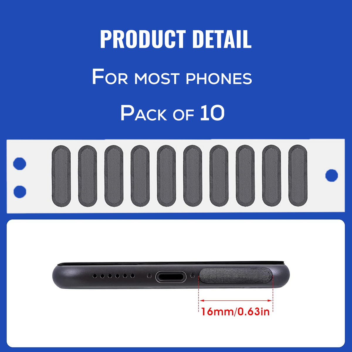 Mobile Phone Speaker Mesh Covers, Dustproof Splash Resistant, Pack of 10