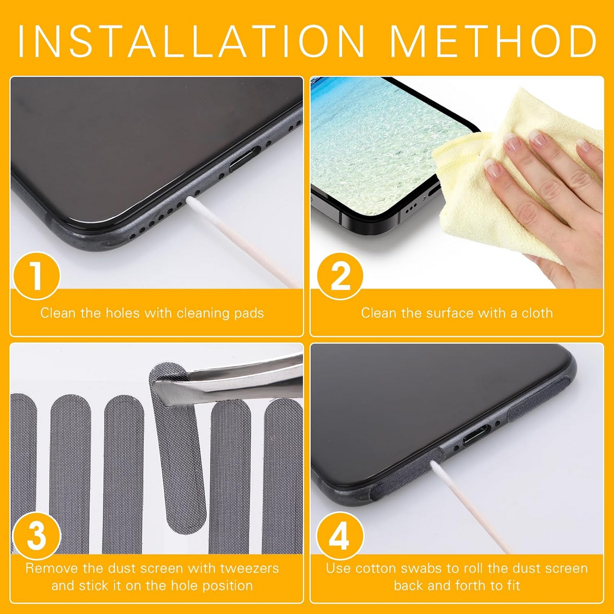 Mobile Phone Speaker Mesh Covers, Dustproof Splash Resistant, Pack of 10