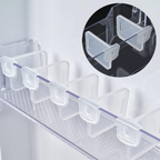 Adjustable Refrigerator Door Organisers, Transparent Space Saving Shelves, Pack of 4