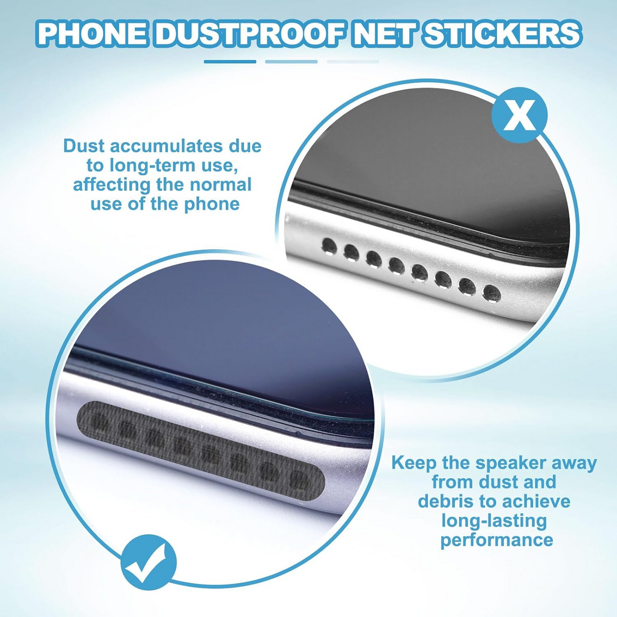 Mobile Phone Speaker Mesh Covers, Dustproof Splash Resistant, Pack of 10