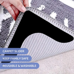 Anti Slip Carpet Stickers, Strong Adhesive Pads, Black, Pack of 8