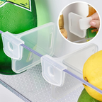 Adjustable Refrigerator Door Organisers, Transparent Space Saving Shelves, Pack of 4