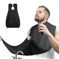 Beard Shaving Apron Cape, Waterproof Hair Catcher, Black