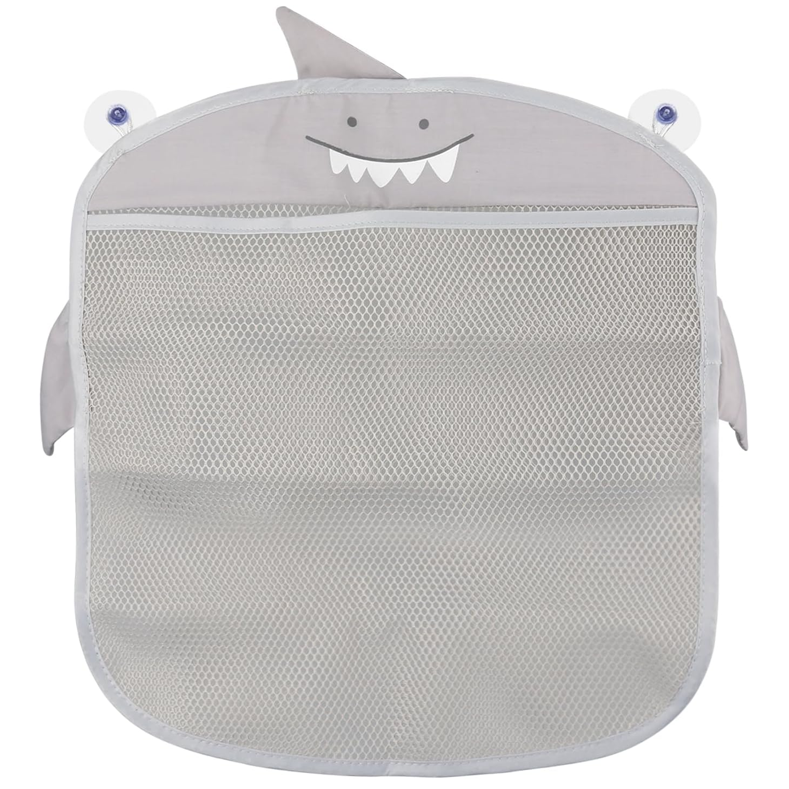Shark Bath Toy Organizer, Hanging Mesh Storage Net, Grey, Pack of 1