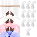 Clothes Hanger Connectors, Space Saving Closet Hooks, White, Pack of 10