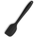 Heat Resistant Silicone Spatula, Non Stick One Piece Design, Black, Pack of 1