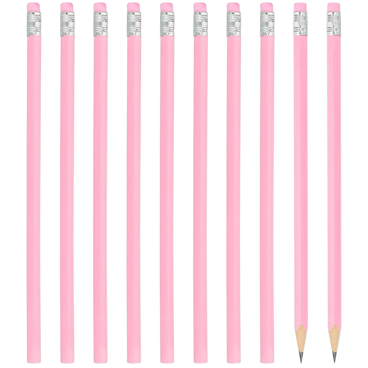 Pencils with Erasers, Smooth Writing, Pack of 10