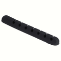 Cable Organiser, 7 Hole Self Adhesive Wire Holder, Black, Pack of 1