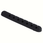 Cable Organiser, 7 Hole Self Adhesive Wire Holder, Black, Pack of 1