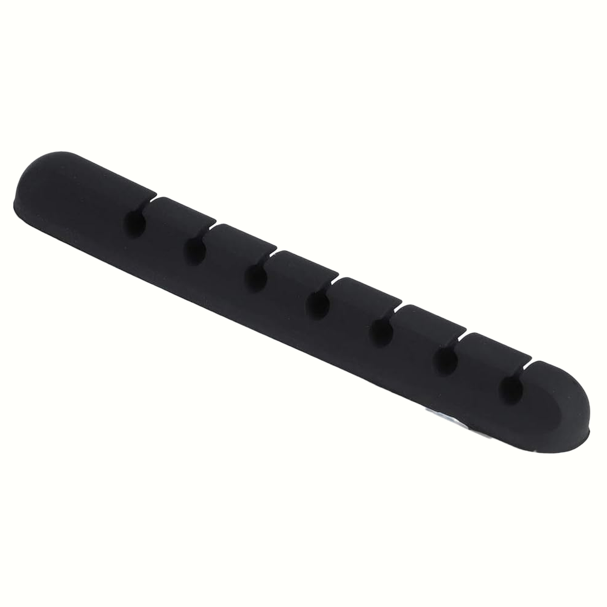 Cable Organiser, 7 Hole Self Adhesive Wire Holder, Black, Pack of 1